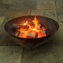 Small Curved Fire Bowls - Corten Steel