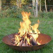 Small Curved Fire Bowls - Corten Steel