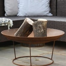 Small Curved Fire Bowls - Corten Steel