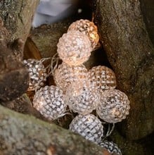 Snow Pine Cone LED String Lights by Sirius