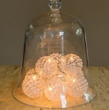 Snow Pine Cone LED String Lights by Sirius