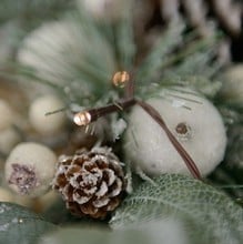 Spiky Blue Fir LED Wreath by Gisela Graham