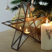 Glass star tea light holder new arrivals