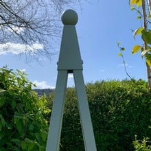 Steel Pyramid Obelisk - Lichen Green