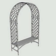 Superior Full Lattice Arch with Bench