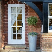 Tall Galvanised Zinc Planters