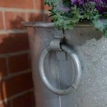 Tall Galvanised Zinc Planters