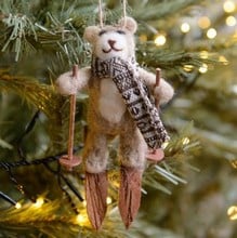 Teddy on Skis Tree Decoration by Gisela Graham Teddy on Skis Tree Decoration by Gisela Graham