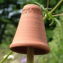 Terracotta Flowerpot Cane Toppers (set of 5)