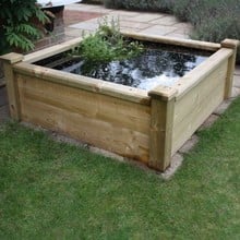 Wooden Raised Bed Pond Kit (1.2m x 1.2m)