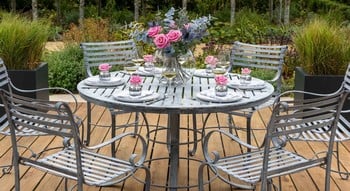 Metal garden dining furniture hotsell