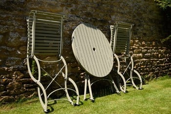 Darsham Bistro Table Set & 2 Chairs (Design A) - Lichen Green