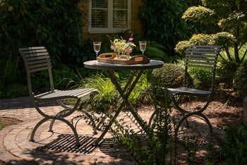 Darsham Bistro Table Set & 2 Chairs (Design A) - Lichen Green