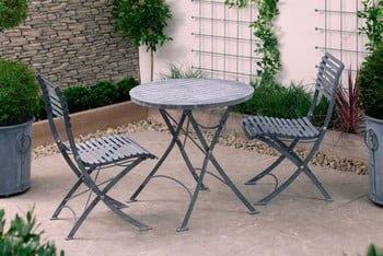 Darsham Bistro Table Set & 2 Chairs (Design B) - Hand Etched