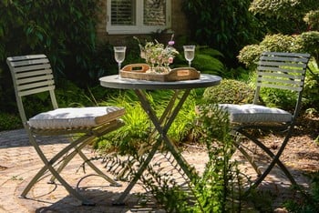 Darsham Bistro Table Set & 2 Chairs (Design B) - Lichen Green