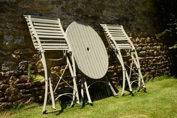 Darsham Bistro Table Set & 2 Chairs (Design B) - Lichen Green Darsham Bistro Table Set & 2 Chairs (Design B) - Lichen Green