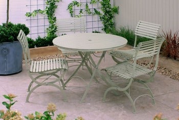 Darsham Dining Table Set & 4 Chairs (Design A) - Lichen Green