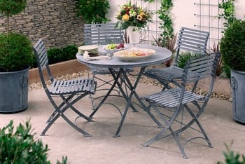 Darsham Dining Table Set & 4 Chairs (Design B) - Hand Etched