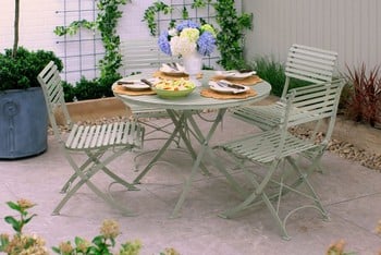 Darsham Dining Table Set & 4 Chairs (Design B) - Lichen Green