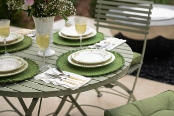 Darsham Dining Table Set & 4 Chairs (Design B) - Lichen Green