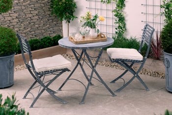 Darsham Folding Bistro Table Hand Etched