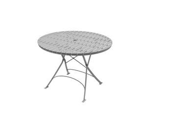 Darsham Folding Round Dining Table Hand Etched