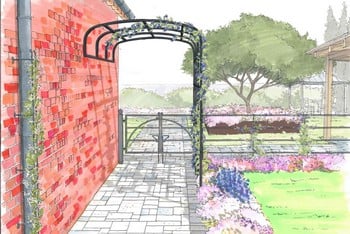 Ellipse Wall Pergola