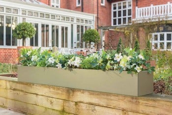 Harrod Trough Metal Planters - Heritage Green