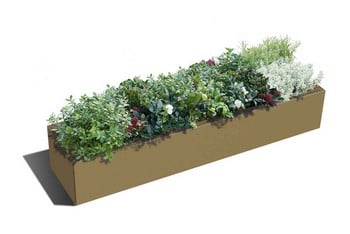 Harrod Trough Metal Planters - Heritage Green