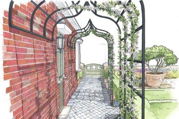 Ogee Wall Pergola