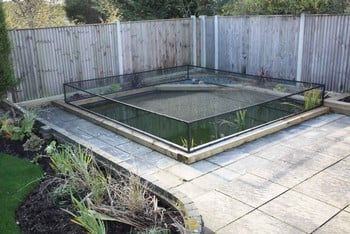 Raised Steel Pond Cover