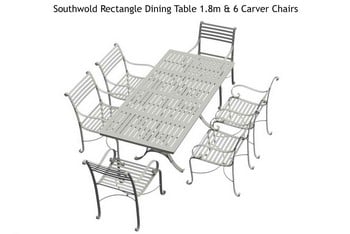 Southwold Rectangle Dining Table Sets 1.8m