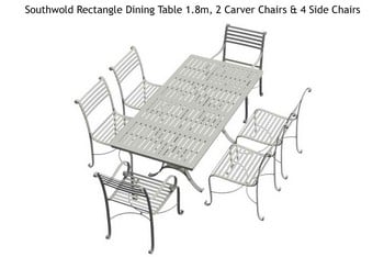 Southwold Rectangle Dining Table Sets 1.8m