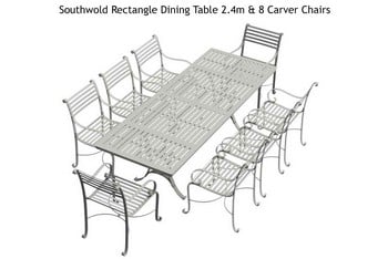 Southwold Rectangle Dining Table Sets 2.4m