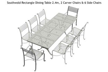 Southwold Rectangle Dining Table Sets 2.4m