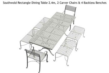 Southwold Rectangle Dining Table Sets 2.4m