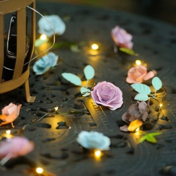 Automatic LED String Lights Rose Design