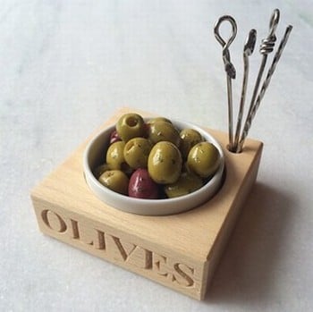 Beech Wood Olive Block and Picks