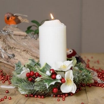 Christmas Rose Mini Wreath by Gisela Graham