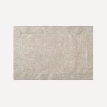 Classic Hemstitch Linen Placement - Natural