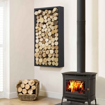 Contemporary Steel Log Holder Contemporary Steel Log Holder