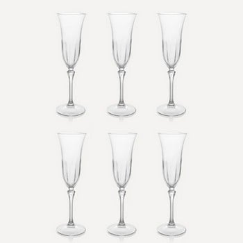 Daphne Optic Crystal Flutes - Set of 6