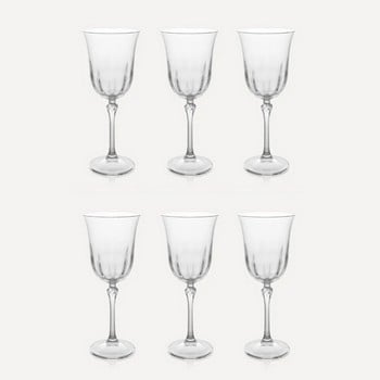 Daphne Optic Crystal Red Wine Glasses - Set of 6