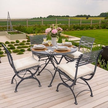 Darsham Dining Table Set & 4 Chairs (Design A) - Hand Etched Darsham Dining Table Set & 4 Chairs (Design A) - Hand Etched