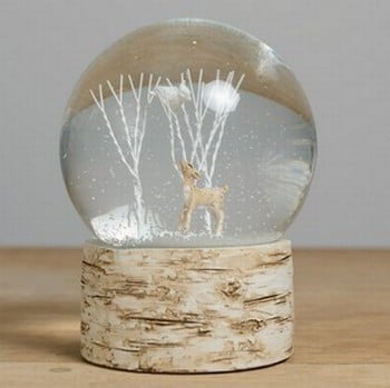 Deer Birds and Trees Snowdome by Gisela Graham
