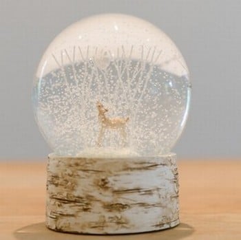 Deer Birds and Trees Snowdome by Gisela Graham