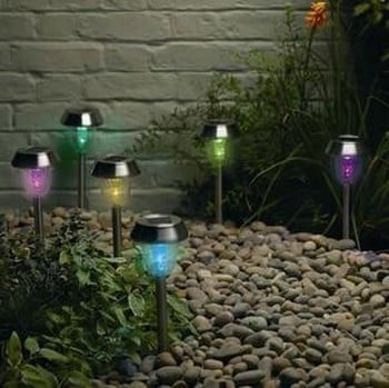 Solar garden mood lights top