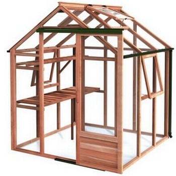 Essential 6ft x 6ft Cedar Greenhouse by Gabriel Ash Essential 6ft x 6ft Cedar Greenhouse by Gabriel Ash