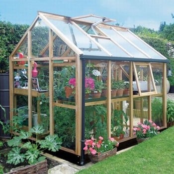 Essential 6ft x 8ft Cedar Greenhouse by Gabriel Ash