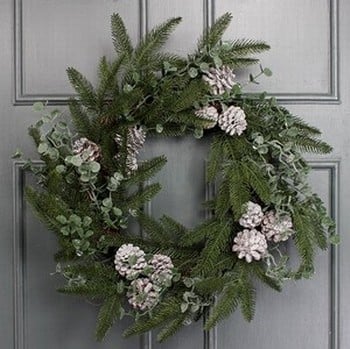 Frosted Eucalyptus Wreath by Gisela Graham